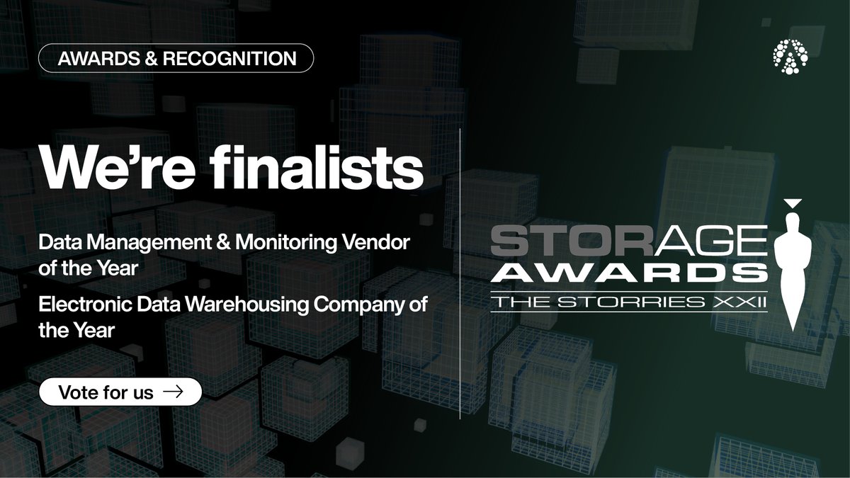 Time is running out to vote for the Storage Awards - Storries.

Arcitecta is a finalist in the Data Management &amp; Monitoring Vendor of the Year and Electronic Data Warehousing Company of the Year categories.

Cast your vote here: bit.ly/3EaeURv
