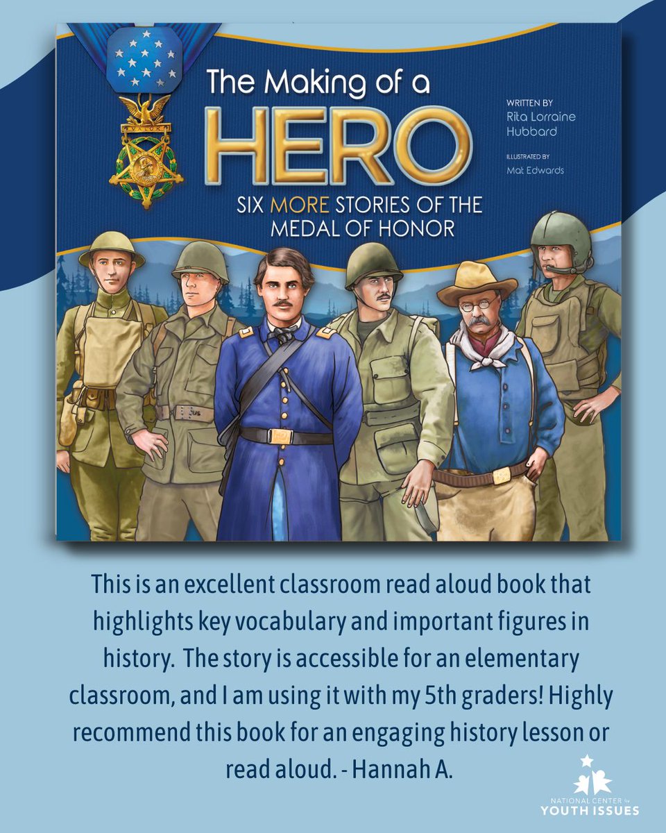 What qualities do you think make a hero? This engaging book will spark discussions about heroism, inspire readers to find the hero within themselves and celebrate the enduring legacy of America's bravest. 
ncyi.org/makingofahero2
#medalofhonor #service #military