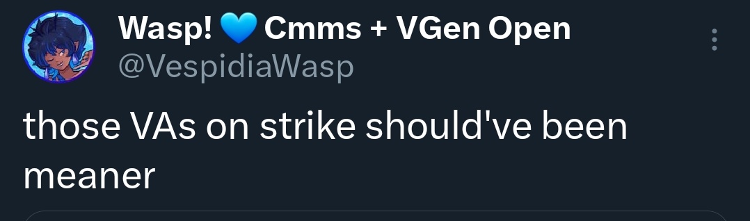 Wasp! 💙 Cmms + VGen Open tweet media