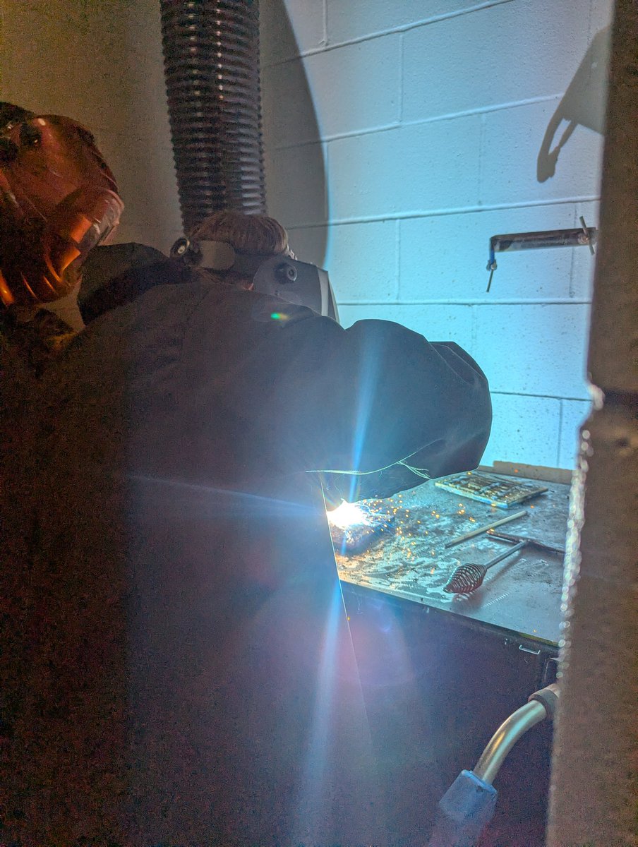Students are busy in the CTE center today.