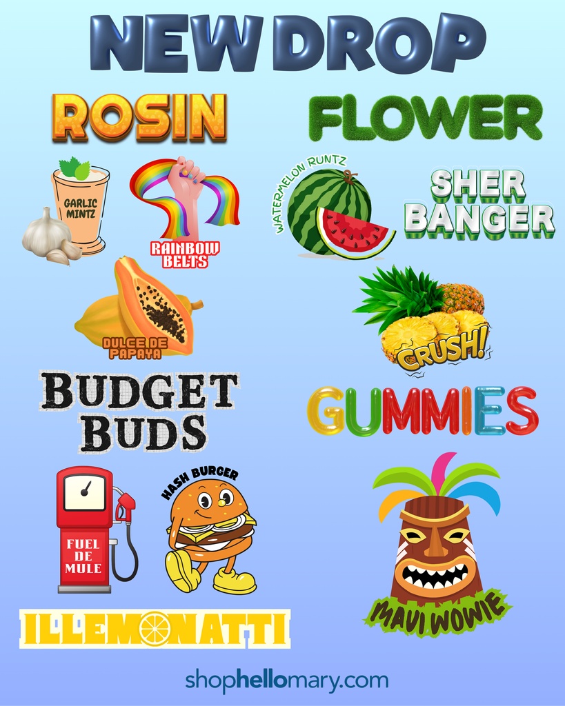 ShopHelloMary's tweet photo. π¨ NEW DROP JUST HIT π¨
π₯This weekβs menu is crazy:π₯
π₯΅ Dulce De Papaya rosin
π£ Hash Burger budget bud
π§ Sher Banger flower
π Maui Wowie gummies
πGive your high a glow-up today: https://t.co/m0L7Ox8wSP π
#shophellomary #weedtwitter #terpheavy #newdrop #highqualityonly https://t.co/O66JBYRGP8