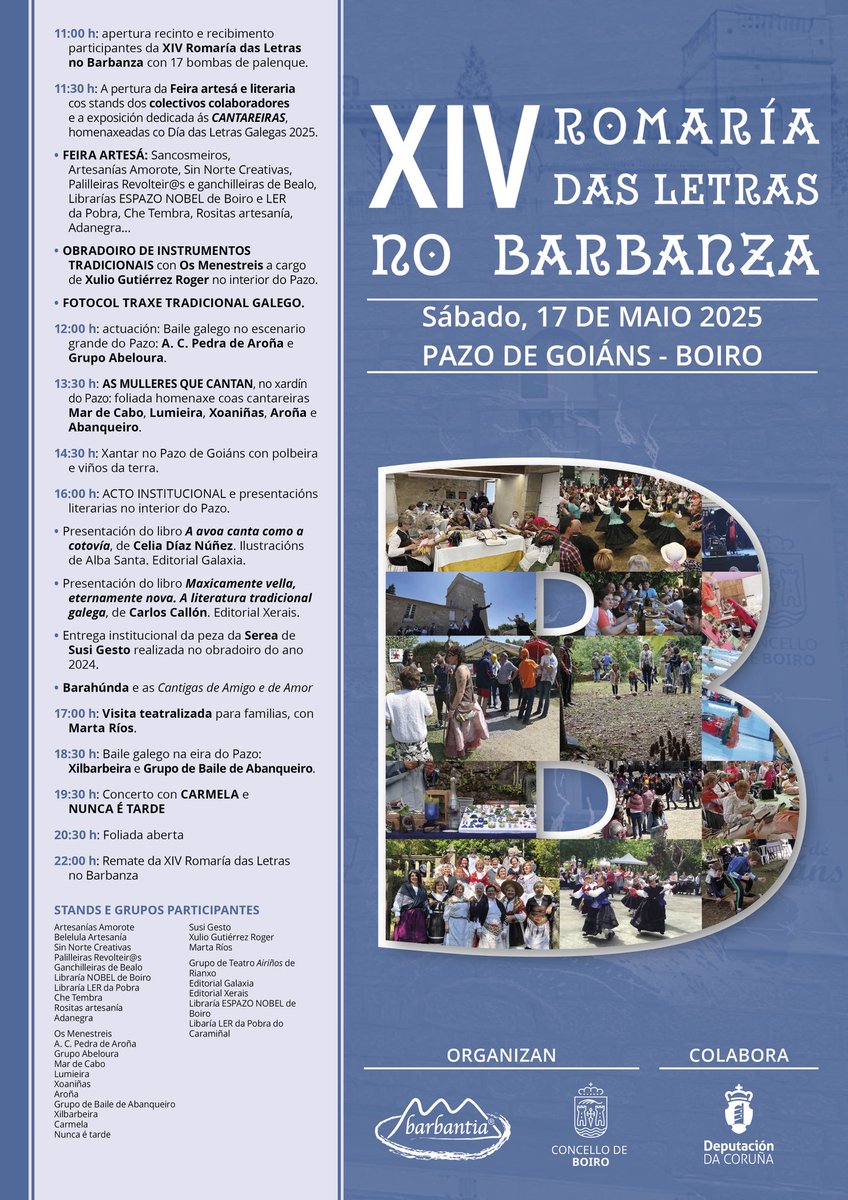 XIV Romaría das Letras no Barbanza 2025
<a href="/DACCultura/">Cultura Depu. Coruña</a>