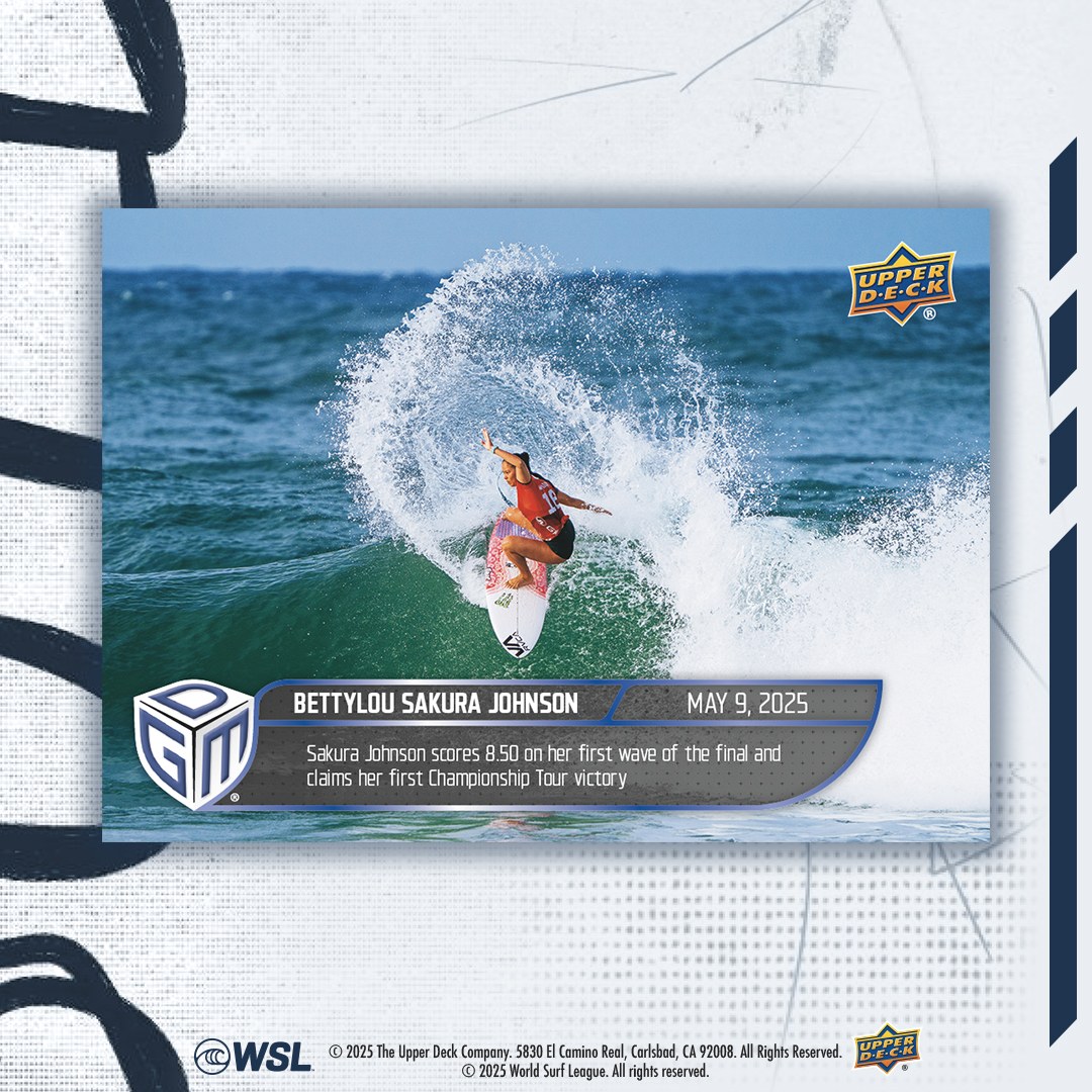Upper Deck (@upperdecksports) on Twitter photo NEW <a href="/wsl/">World Surf League</a> Game Dated Moments cards just dropped! π
Filipe Toledo, Julian Wilson, and Bettylou Sakura Johnson are the latest surfers to join the set!
Check it out here π bit.ly/3GUNRdV NEW <a href="/wsl/">World Surf League</a> Game Dated Moments cards just dropped! π
Filipe Toledo, Julian Wilson, and Bettylou Sakura Johnson are the latest surfers to join the set!
Check it out here π bit.ly/3GUNRdV