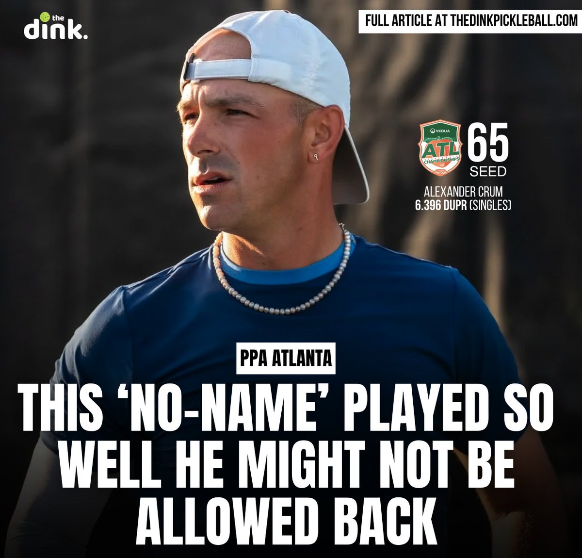 Pickleball's tweet image. Imagine playing so well, you get banned from the tour

This ‘no-name’ pickleball pro came all the way from the qualifier to upset the #1 seed and make it to the quarterfinal

And now he can't play in future events, unless...