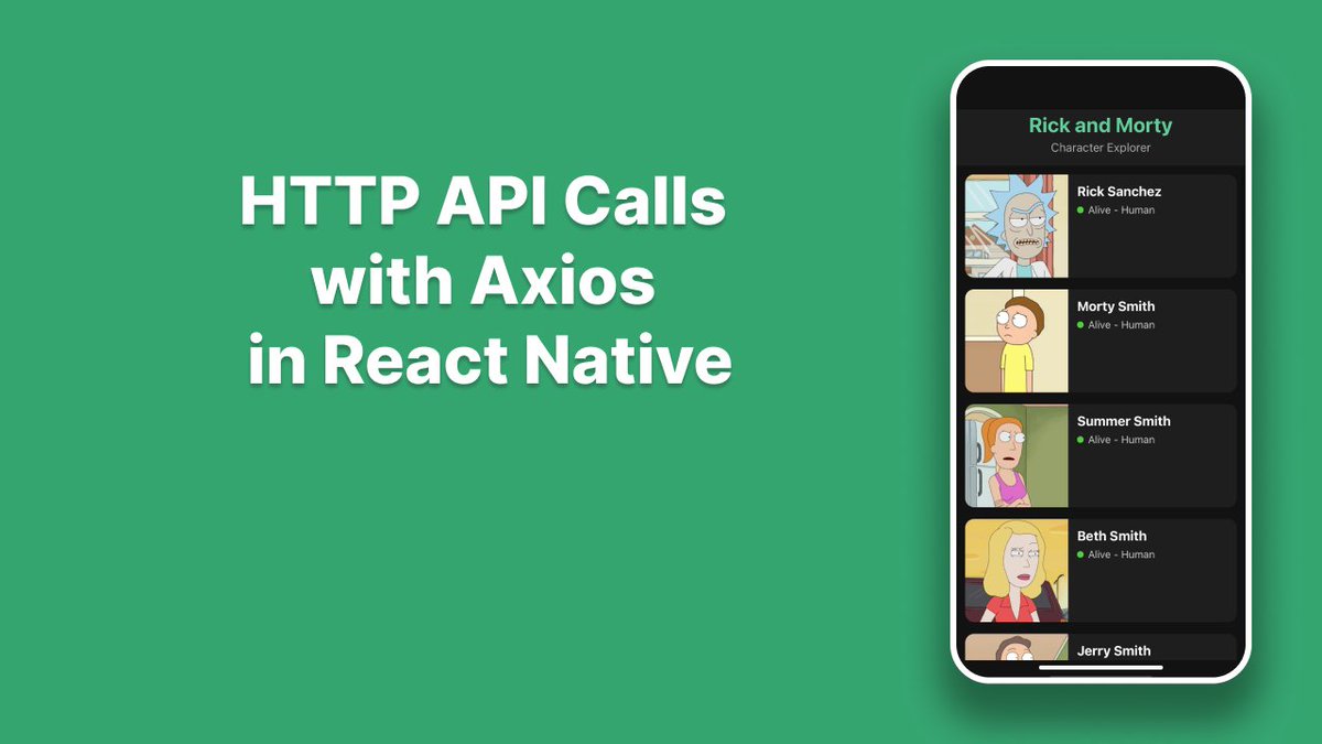 reactnativespc's tweet image. 🟢 Making HTTP API Calls with Axios in React Native: A Complete Guide
Tutorial: reactnativespace.com/tutorials/maki…
#expo #reactnative #tutorial