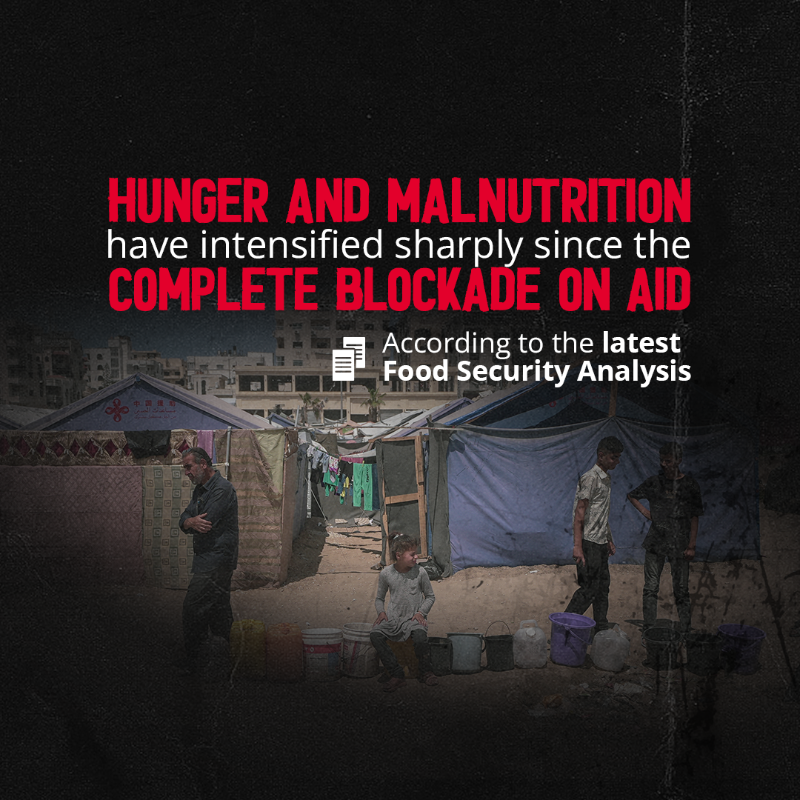 UN's tweet photo. Everyone in Gaza is hungry.

Without immediate action, nearly a quarter of the population could be pushed into famine.

Food aid must be allowed into Gaza now to prevent a catastrophe.