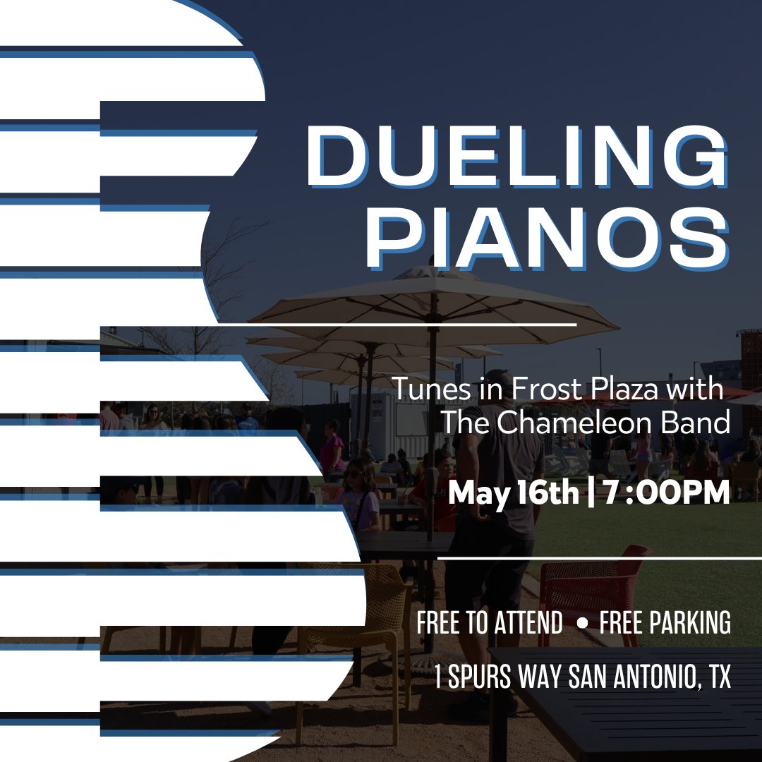 The Rock at La Cantera (@rockatlacantera) on Twitter photo ๐น Dueling Pianos TONIGHT at 7PM!
Grab a seat, grab a drink and join us for a night of high-energy hits and nonstop fun! ๐ป๐ถ
๐ Free to attend | All ages welcome
๐1 Spurs Way San Antonio, TX
#DuelingPianos #LiveMusicSA #TheRockAtLaCantera #FridayNightFun ๐น Dueling Pianos TONIGHT at 7PM!
Grab a seat, grab a drink and join us for a night of high-energy hits and nonstop fun! ๐ป๐ถ
๐ Free to attend | All ages welcome
๐1 Spurs Way San Antonio, TX
#DuelingPianos #LiveMusicSA #TheRockAtLaCantera #FridayNightFun