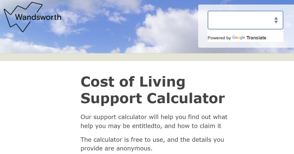 Are you receiving all the benefits you’re entitled to? Up to £19 billion goes unclaimed across the UK every year. Use our free benefit calculator to check you’re getting the financial support you're owed. 

Find out more today.  

wandsworth.gov.uk/housing/benefi…
