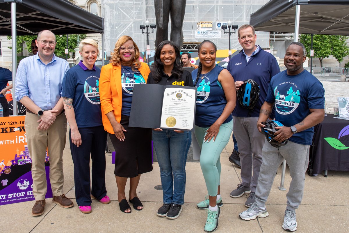 mtamaryland's tweet image. This morning, our Administrator @MDOTMTAHolly joined @BmoreCityDOT, @FaithPLeach, @MarylandDOT, @BaltoMetroCo, &amp;amp; @bikemorebmore to celebrate #BiketoWorkDay &amp;amp; #BikeToWorkWeek!  Learn more about MTA’s bike policies and programs at mta.maryland.gov/bike.