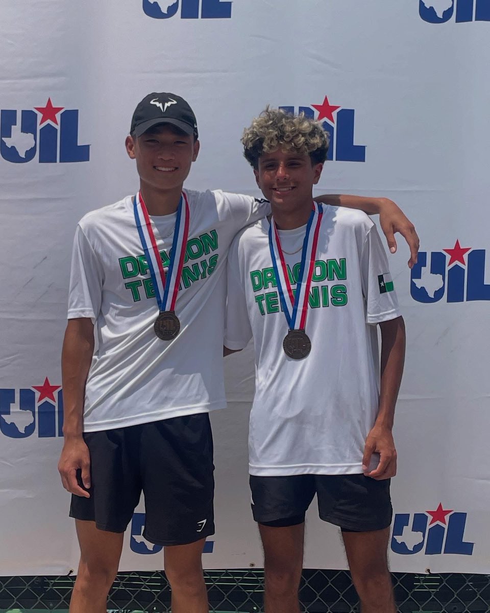 CABC (@cabcslc) on Twitter photo Congratulations to Rushil Rajpal & Haydn Kim #UILSTATE🥉BRONZE MEDALISTS 6A Boys Doubles‼️
We are #DragonProud
——
Congratulations to Rushil Rajpal (Soph) & Haydn Kim (Jr) for taking 3rd 🥉in UIL 6A boys doubles. Proud of their fight, grit and work ethic. <a href="/SLCTennis/">Dragon Tennis</a> Congratulations to Rushil Rajpal & Haydn Kim #UILSTATE🥉BRONZE MEDALISTS 6A Boys Doubles‼️
We are #DragonProud
——
Congratulations to Rushil Rajpal (Soph) & Haydn Kim (Jr) for taking 3rd 🥉in UIL 6A boys doubles. Proud of their fight, grit and work ethic. <a href="/SLCTennis/">Dragon Tennis</a>