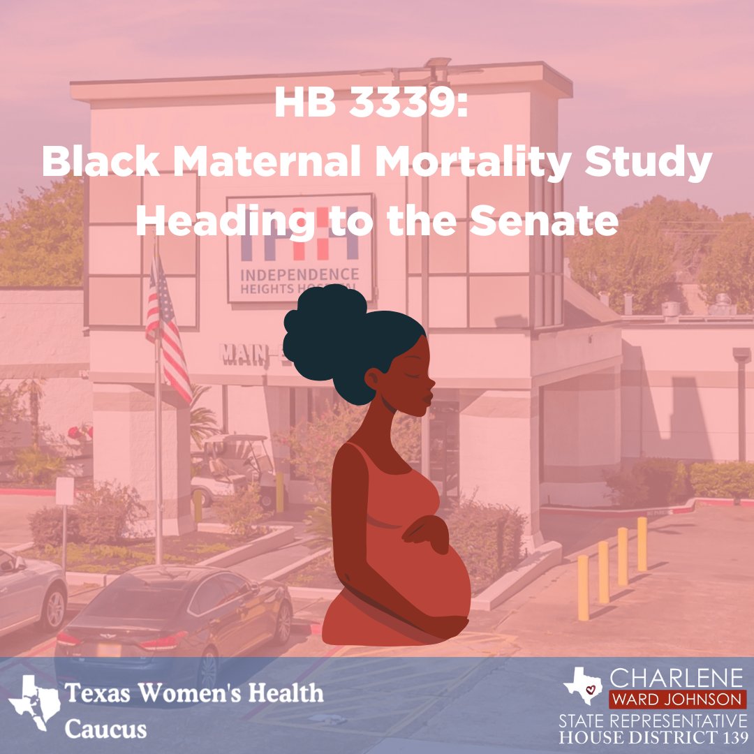 🚨Big News🚨

One of my top priority bills has passed the House. HB 3339 which establishes a Black Maternal Mortality and Morbidity Study. This will allow us to better understand how to improve healthcare outcomes for pregnant women in Texas. Now it’s headed to the Senate #txlege