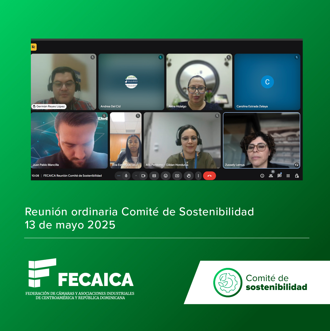 13 de mayo del 2025, el Comité de Sostenibilidad de FECAICA se reunió para poder avanzar en temas de interés nacional y regional en materia ambiental y otros aspectos, donde participaron representantes de Costa Rica, Honduras, Guatemala y República Dominicana.
#SomosFECAICA