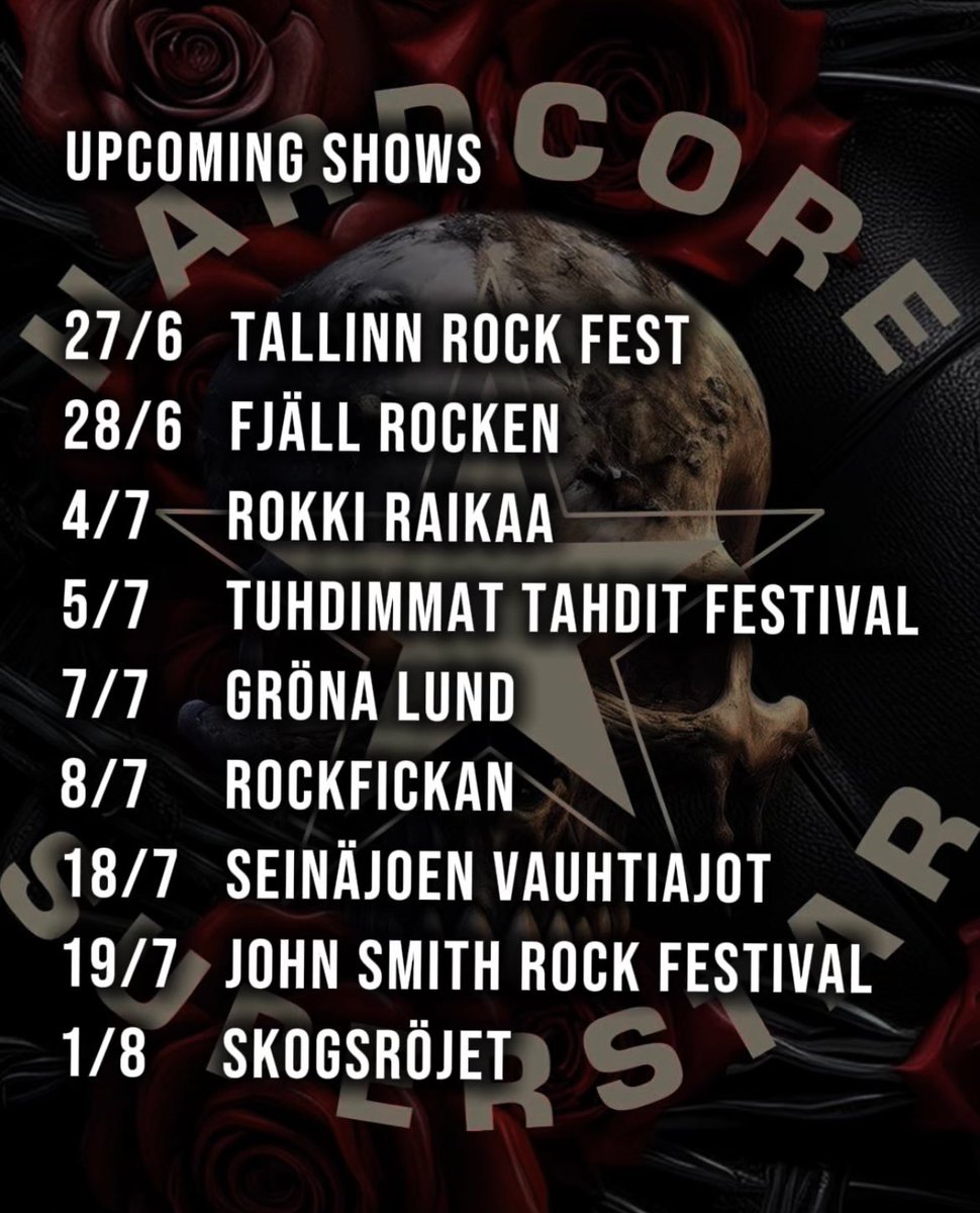 Did you get your tickets yet for our upcoming Summer Shows?
Head over to 
hardcoresuperstar.com/tour/
to grab yours today and we’ll see ya down the front!
⚡️🤘🏼⚡️