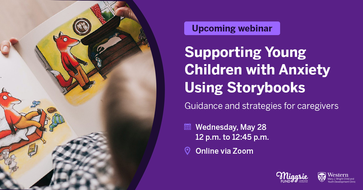 Western Education (@westernuedu) on Twitter photo Know a young child who struggles with symptoms of anxiety or worry and stress? Learn how to use storybooks to help! 📚
Join our <a href="/MaryJWrightCYDC/">Mary J. Wright Child and Youth Development Clinic</a> for a free webinar that's open to all.
Save your spot 👉 eventbrite.ca/e/supporting-y… Know a young child who struggles with symptoms of anxiety or worry and stress? Learn how to use storybooks to help! 📚
Join our <a href="/MaryJWrightCYDC/">Mary J. Wright Child and Youth Development Clinic</a> for a free webinar that's open to all.
Save your spot 👉 eventbrite.ca/e/supporting-y…