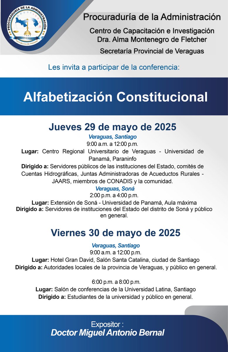 Te invitamos a participar de la conferencia: “Alfabetización Constitucional”.