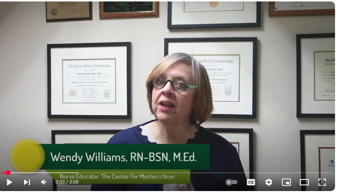 MortonsNeuroma's tweet photo. Take a tour of our Framingham office with nurse educator, Wendy Williams. 
https://t.co/HnEQiI49yr
#footpainbegone #mortonsneuroma #chronicfootpain #dpm https://t.co/1gZR4wtTtt