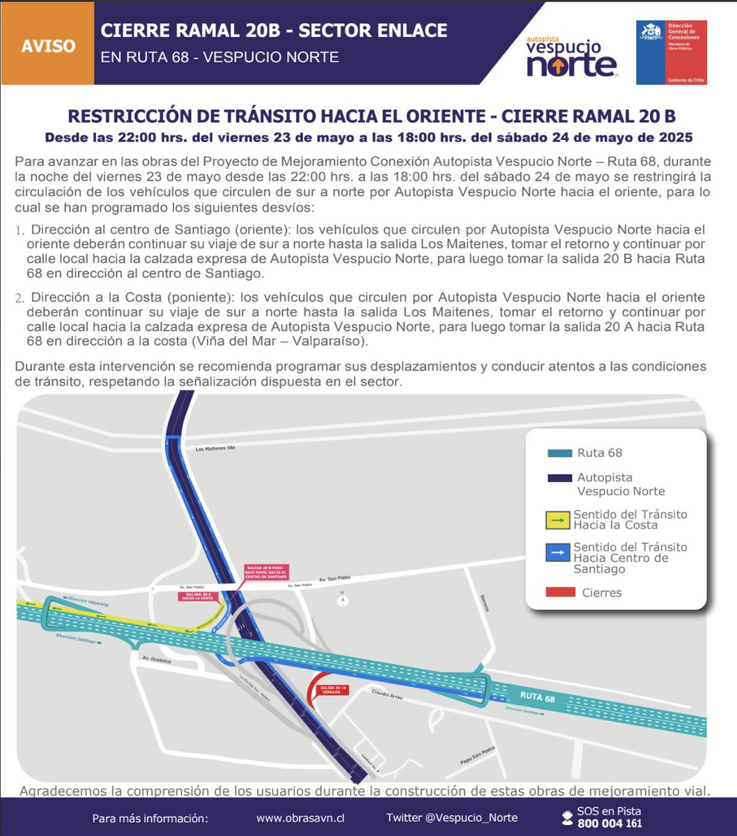 Autopista Vespucio Norte tweet media