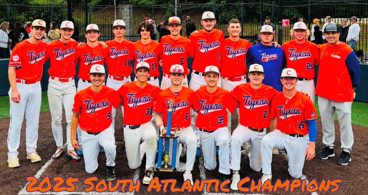 Your Clemson Tigers are the 2025 NCBA D1 South Atlantic Champions! This qualifies your Tigers for the NCBA D1 World Series in Alton, IL next week! To make this trip possible, we need your support! Please consider donating using the link in our bio! Go Tigers!
—
<a href="/NCBA_Baseball/">NCBA</a>