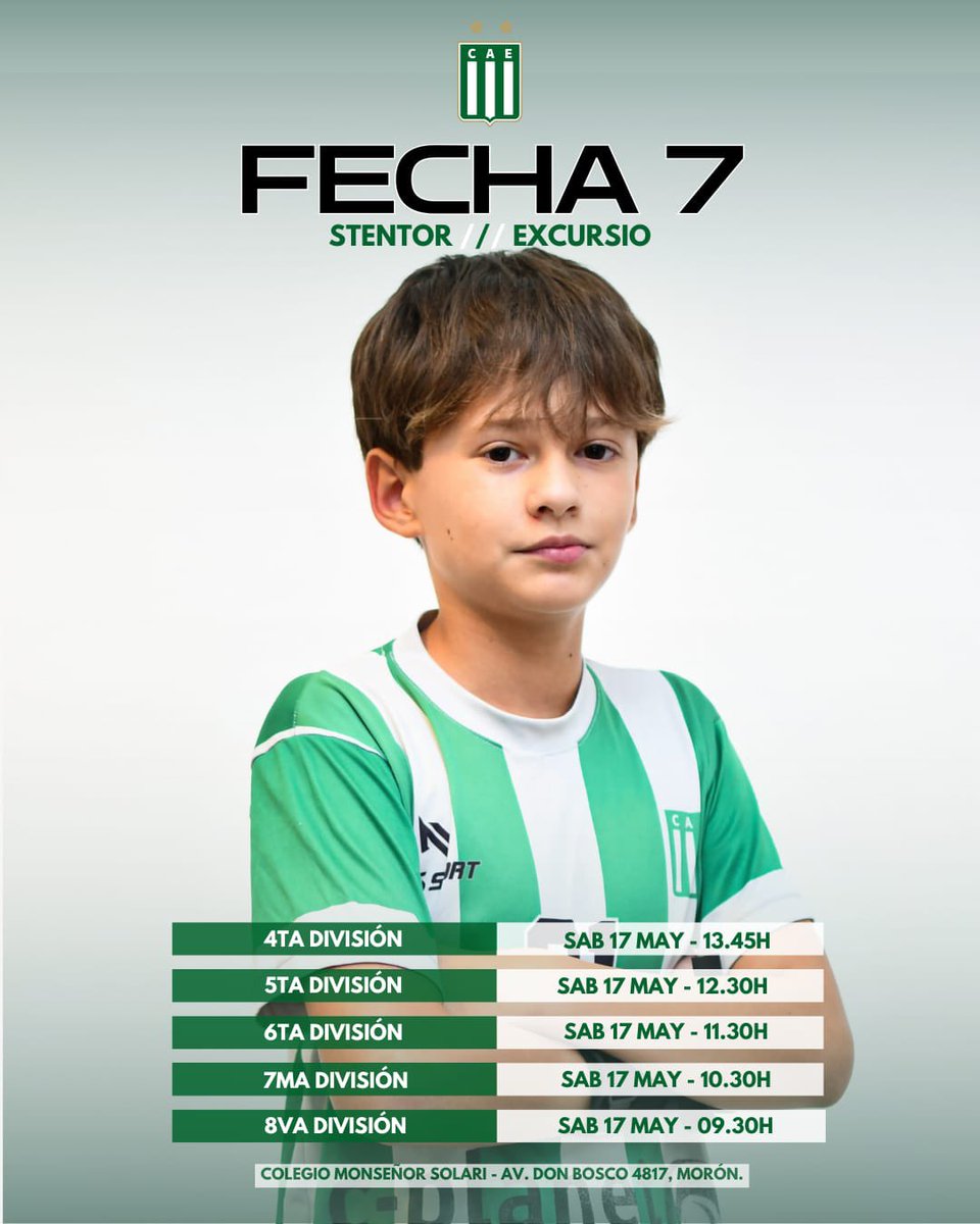 🇳🇬🔜 𝘗𝘙Ó𝘟𝘐𝘔𝘈 𝘍𝘌𝘊𝘏𝘈

‼️ Visitamos a Stentor por la Fecha 7 del torneo.

➡️ Las inferiores jugaran el sábado desde las 09.30hs

💚 ¡VAMOS VERDE!