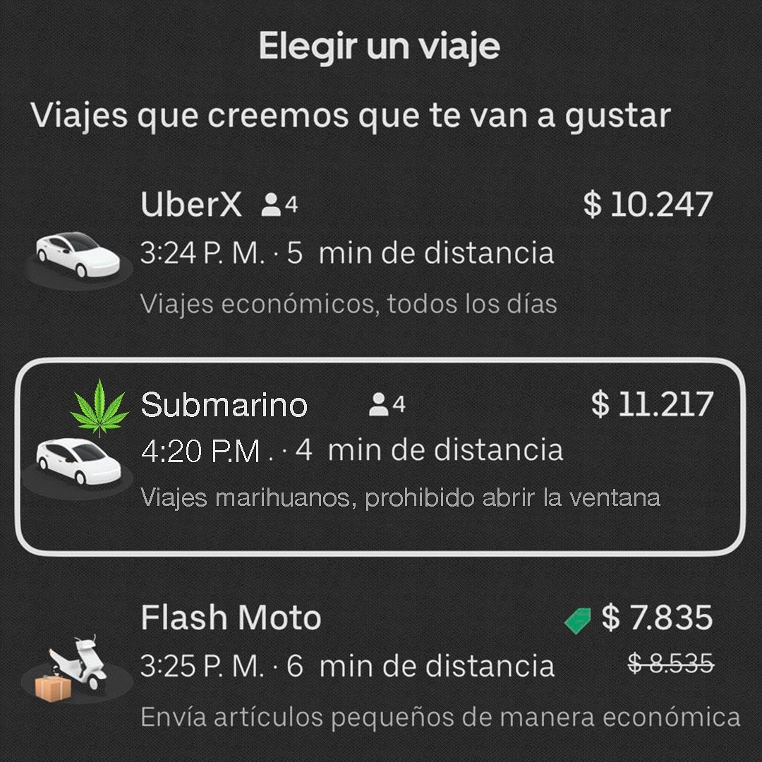 yo cuando me haga uber