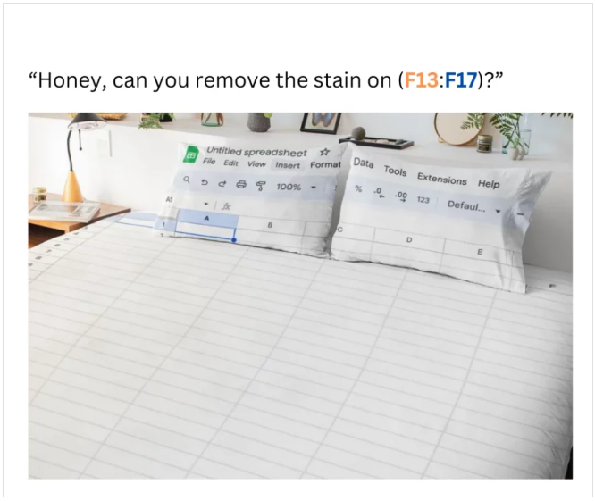 Accuprime2025's tweet image. When your spouse asks you to ‘remove the stain’ but you’re in accountant mode… Sorry honey, I only clean up financial messes! 📷📷
#excelproblems #accountanthumor #spreadsheetlife #nerdhumor #ExcelGoals #FridayVibes