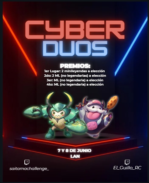 Habemus torneo de TFT Duo en Junio 7 y 8 ! Les interesa participar? pronto agrego el link de aplicacion!