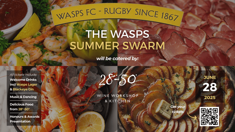28-50 Wine Workshop &amp; Kitchen Cater Wasps Summer Swarm 2025 #Pitchero
waspsfc.co.uk/news/28-50-win…