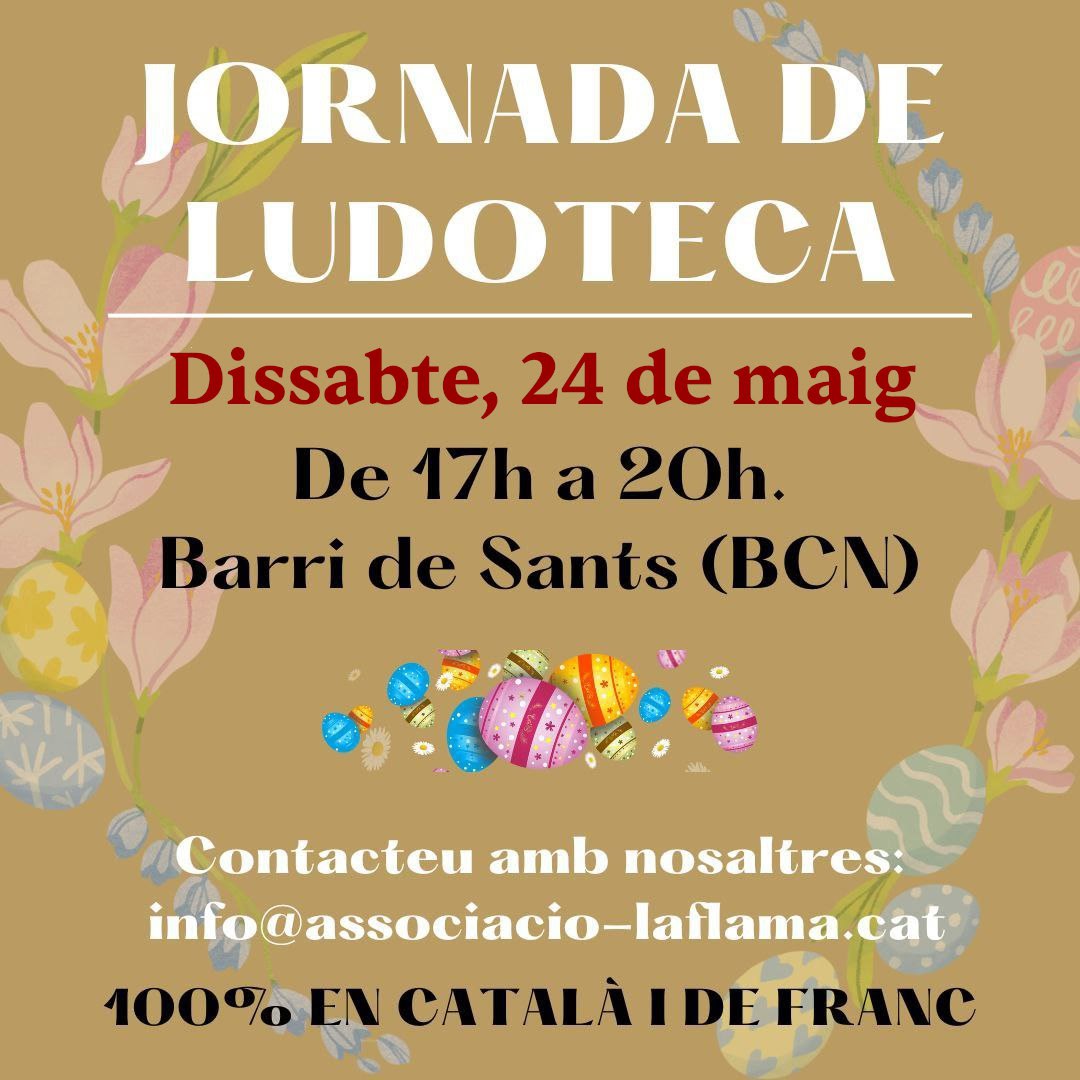 El dissabte 24 tornem a tenir sessió de Ludoteca. Animeu-vos a dur els vostres nens a un espai segur pel català.