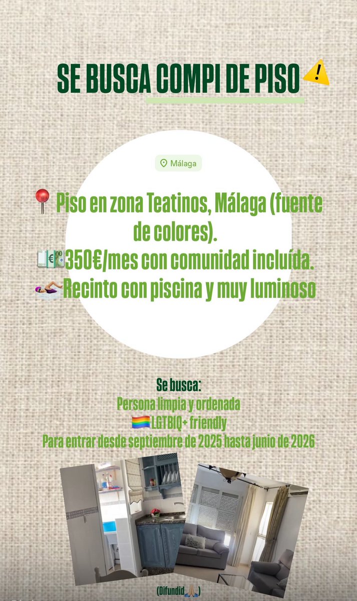saracrmdes_'s tweet photo. #piso #compañerosdepiso #pisomalaga #malaga #vivienda #viviendamalaga #alquiler #alquilermalaga #pisocompartido https://t.co/VcThIAA2f3