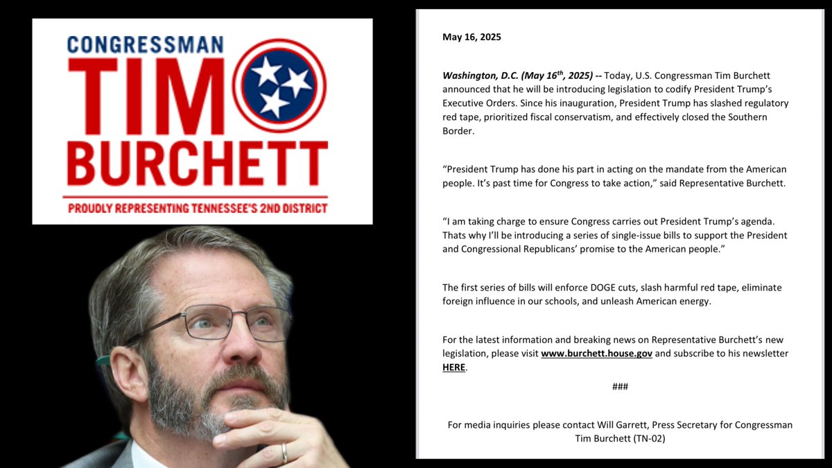 Gunther Eagleman™ (@gunthereagleman) on Twitter photo BREAKING: <a href="/RepTimBurchett/">Rep. Tim Burchett</a> is planning on introducing a series of SINGLE SUBJECT BILLS that codify Trump’s Agenda!
“President Trump has done his part in acting on the mandate from the American people. It’s past time for Congress to take action.”
Every single member of the GOP BREAKING: <a href="/RepTimBurchett/">Rep. Tim Burchett</a> is planning on introducing a series of SINGLE SUBJECT BILLS that codify Trump’s Agenda!
“President Trump has done his part in acting on the mandate from the American people. It’s past time for Congress to take action.”
Every single member of the GOP