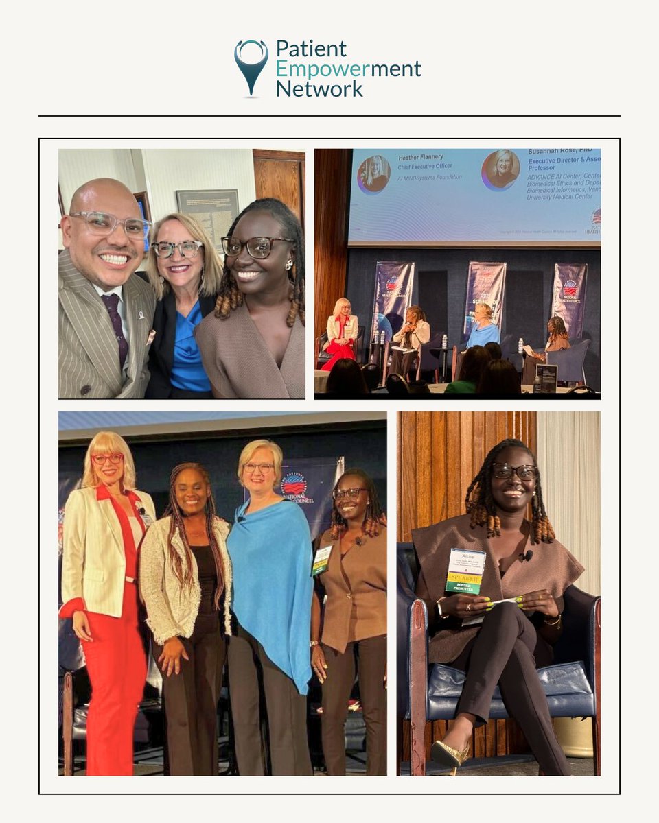 Patient Empowerment Network (@power4patients) on Twitter photo 📸 Patient voices take center stage! At the NHC's 2025 Symposium, our VP Aicha Diallo moderated a panel on patient engagement and AI. <a href="/power4patients/">Patient Empowerment Network</a> is grateful for the insights! #PatientEngagement #HealthcareInnovation #EmpoweredPatients #NHC2025 #PatientAdvocacy 📸 Patient voices take center stage! At the NHC's 2025 Symposium, our VP Aicha Diallo moderated a panel on patient engagement and AI. <a href="/power4patients/">Patient Empowerment Network</a> is grateful for the insights! #PatientEngagement #HealthcareInnovation #EmpoweredPatients #NHC2025 #PatientAdvocacy