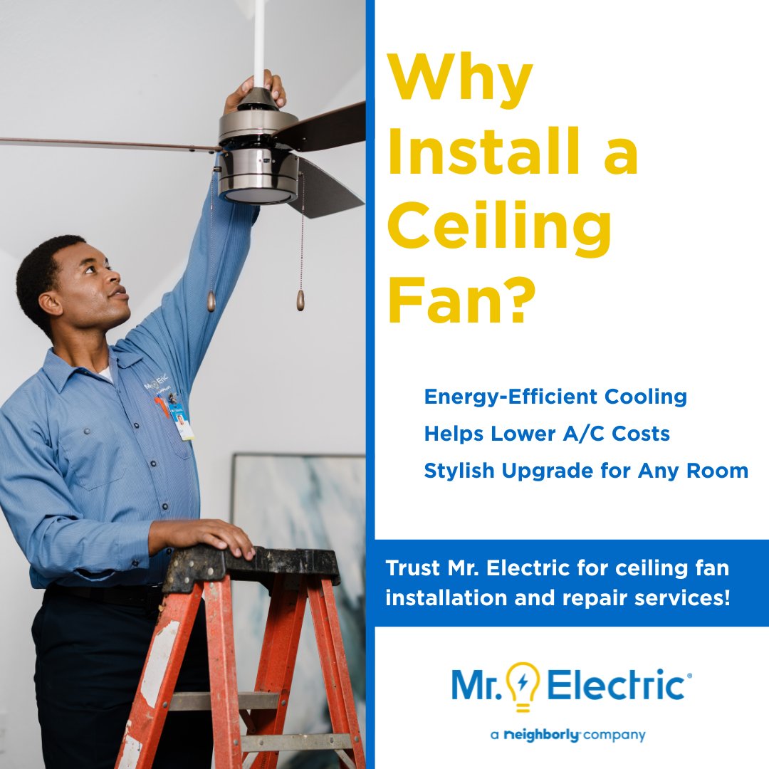 Whether it’s a stylish addition or a functional upgrade, installing a ceiling fan is a smart choice. Not only can a fan enhance your décor by adding a modern touch to your living space, but it also helps improve air circulation and maintain a comfortable temperature year-round.