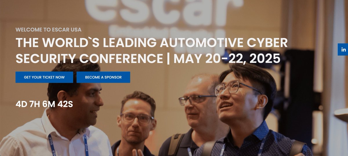 Are you headed to ESCAR 2025 in Plymouth, MI, in a few days? Make sure to check out the talk from John Sheehy, IOActive SVP - Research &amp; Strategy, on Thursday, May 22, focusing on 'Drone Security and Fault Injection Attacks.' escar.info/escar-usa