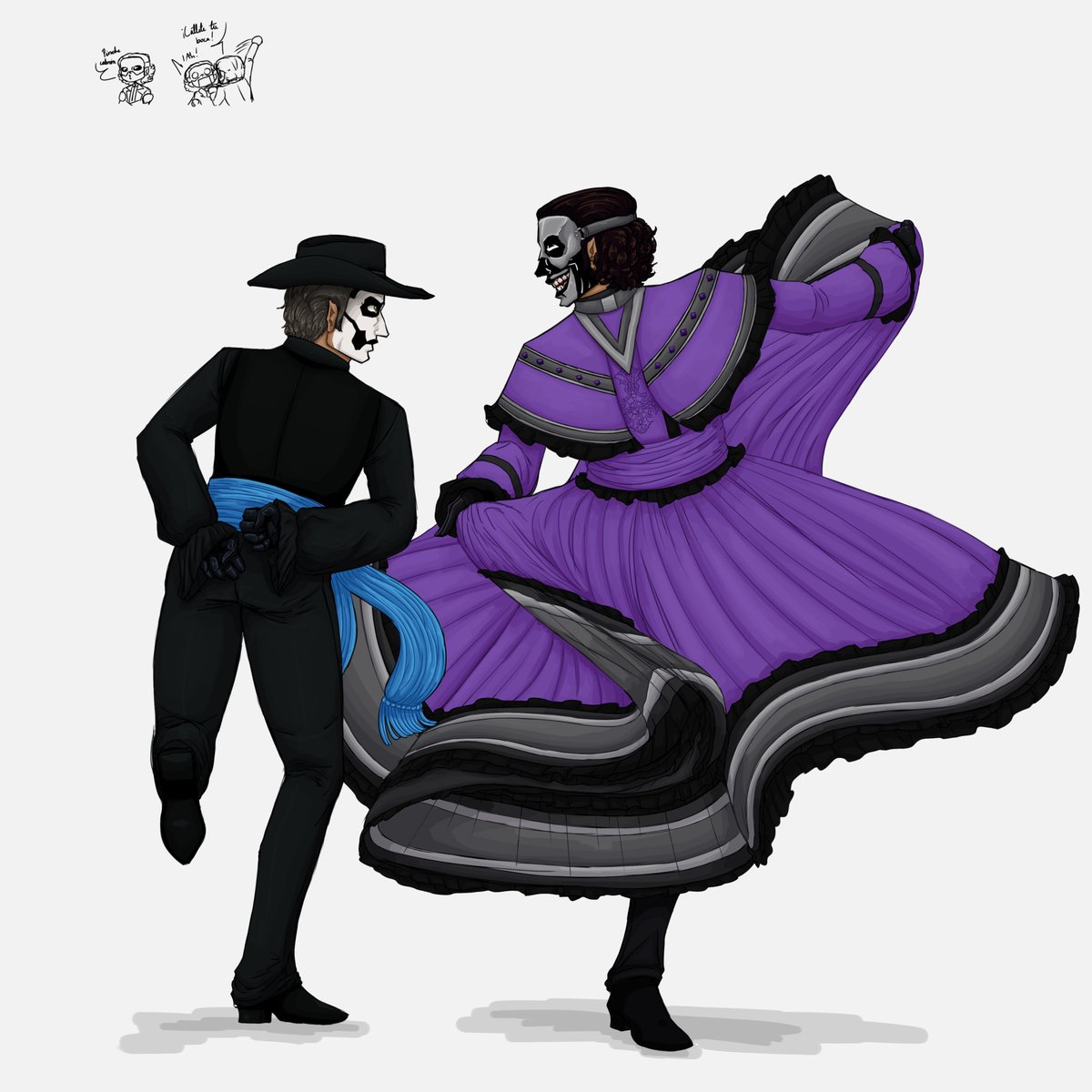 melted_icees's tweet photo. i finished my finals and lwk graduate college tmmrw but anyways copia and perpetua are mexicanized again

#ghostbc #ghostbandfanart https://t.co/rSwW8vQpnz