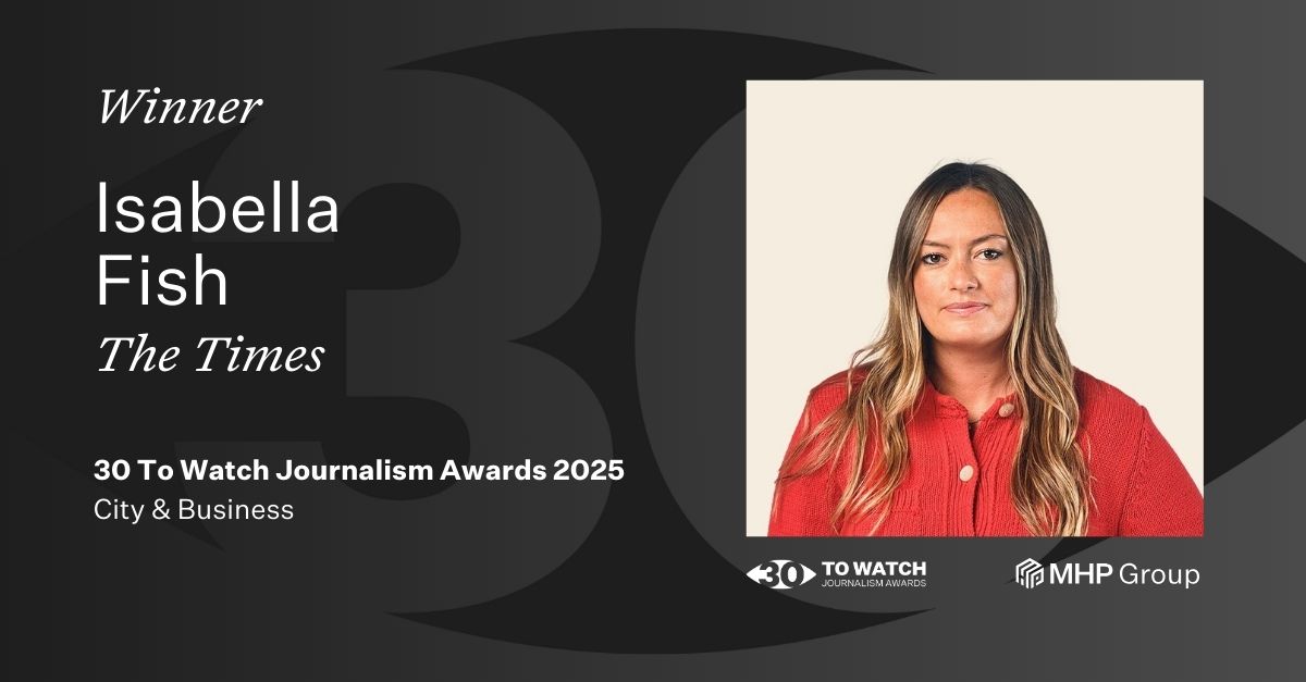 MHPGroup_'s tweet photo. Congratulations @fish_bella for being named one of this year's #30ToWatch winners in the City &amp; Business category. https://t.co/ykqC5eSnhD https://t.co/elrKb3NEdP