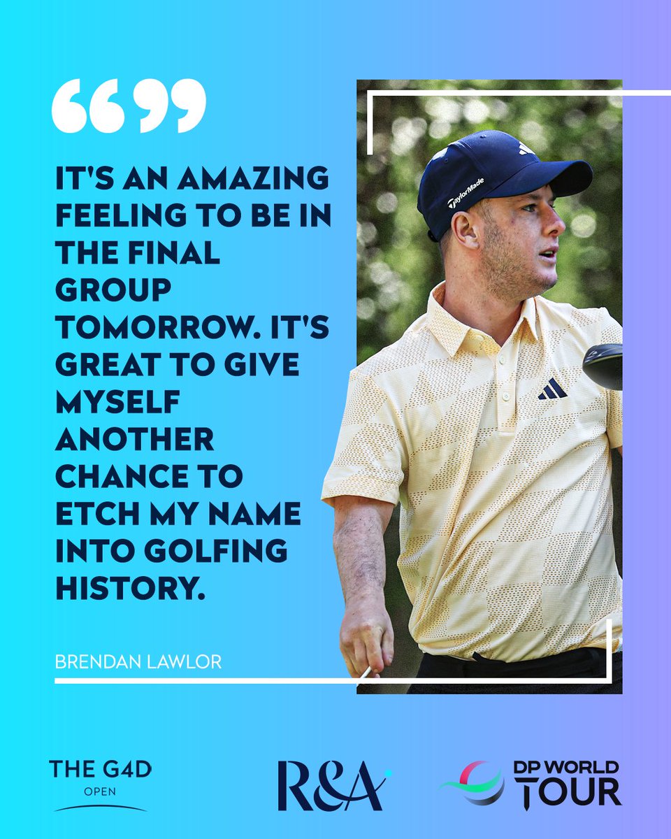 Our 2023 G4D Open champion, Brendan Lawlor has his sights set on the trophy tomorrow 🏆