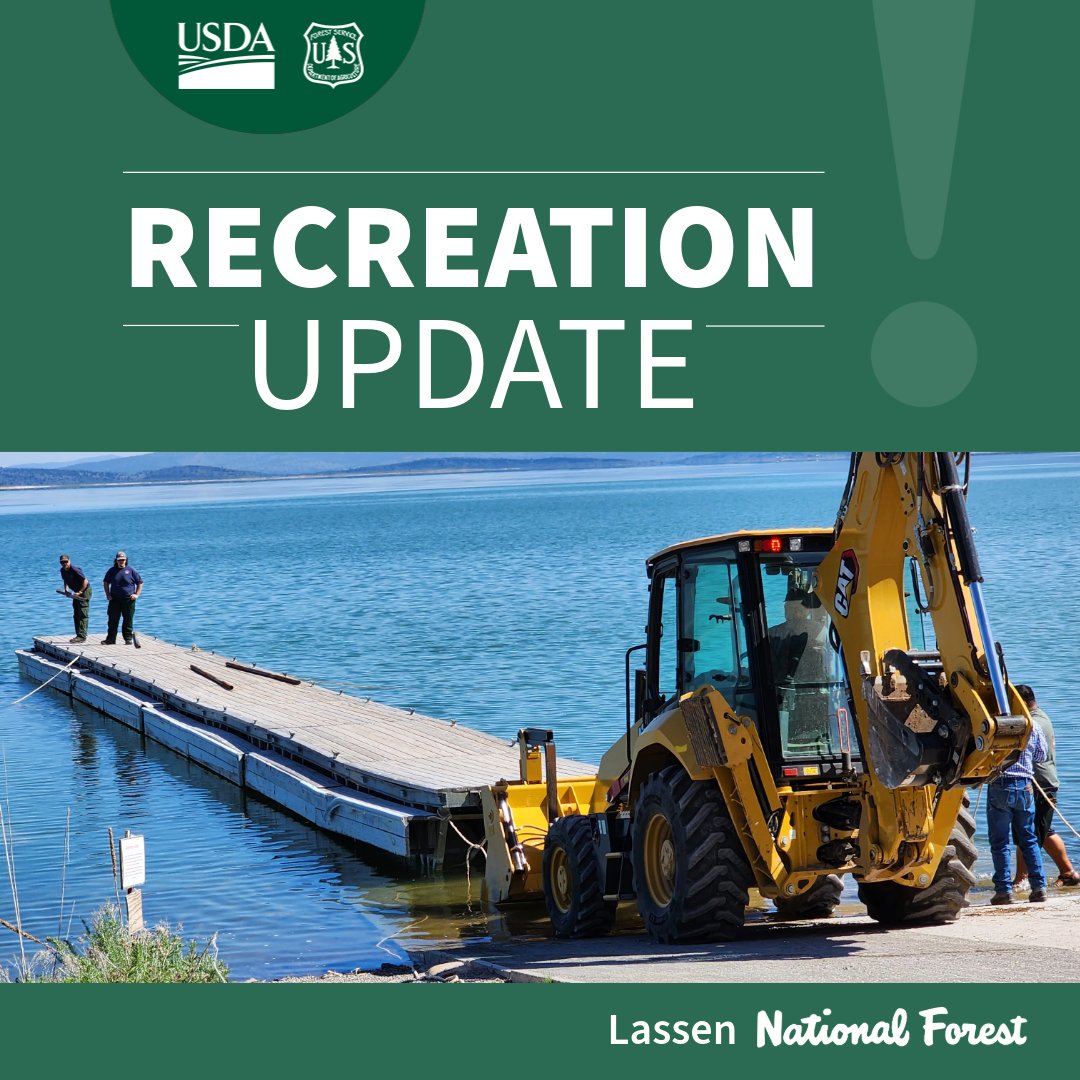 Eagle Lake Ranger District has officially installed the boat dock—just in time for warmer weather &amp; outdoor fun
As we gear up for the season, don’t forget safety first! 
For safety tips, and all the latest on recreation openings and opportunities: 
 👉 fs.usda.gov/r05/lassen