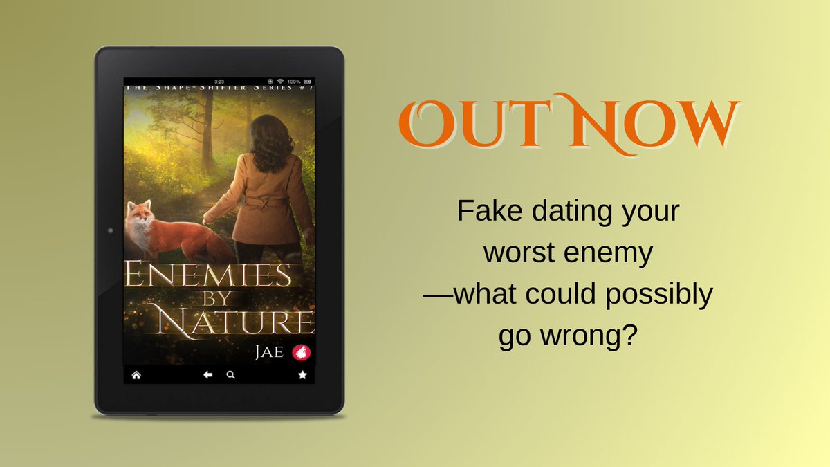 I'm excited to announce my new sapphic romance Enemies by Nature is now available everywhere!

It includes:
🩷 Fake dating
🧡 Enemies-to-lovers
💛 Only one bed
💚 Slow burn
💙 Witty banter
💜 Fox-shifter with an alpha wolf attitude

Get your copy here: mybook.to/EbN10