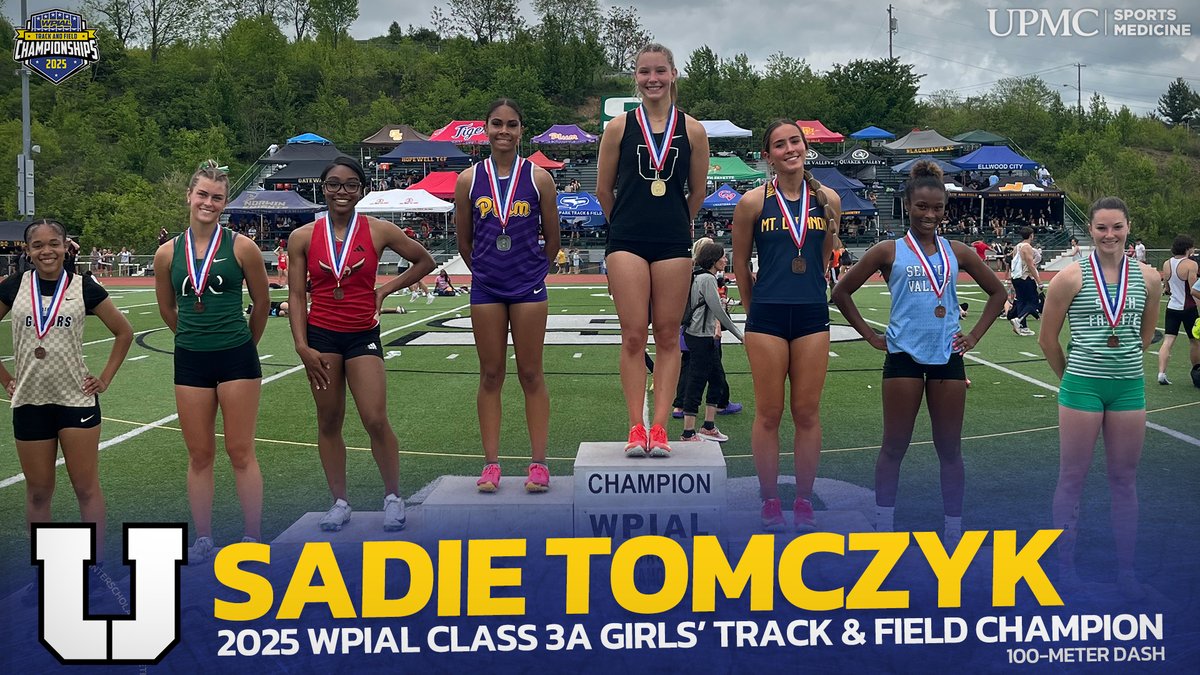 WPIAL (@wpial7) on Twitter photo ๐๐๐๐ ๐๐๐๐๐/<a href="/UPMCSportsMed/">UPMC Sports Medicine</a> ๐๐ฅ๐๐ฌ๐ฌ ๐๐ ๐๐ข๐ซ๐ฅ๐ฌ' ๐๐ซ๐๐๐ค & ๐
๐ข๐๐ฅ๐ ๐๐ก๐๐ฆ๐ฉ๐ข๐จ๐ง - ๐๐๐-๐๐๐ญ๐๐ซ ๐๐๐ฌ๐ก
๐ฅ Sadie Tomczyk, <a href="/USCSchools/">USC School District</a> - 12.25
๐ฅ Gabrielle Layne, <a href="/PlumAthletics/">Plum Athletics</a> - 12.35
๐ฅ Selma Bajgoric, <a href="/MtLebanonSports/">MtLebanon Sports</a> - 12.50
#WPIAL | ๐โโ๏ธ๐ ๐๐๐๐ ๐๐๐๐๐/<a href="/UPMCSportsMed/">UPMC Sports Medicine</a> ๐๐ฅ๐๐ฌ๐ฌ ๐๐ ๐๐ข๐ซ๐ฅ๐ฌ' ๐๐ซ๐๐๐ค & ๐
๐ข๐๐ฅ๐ ๐๐ก๐๐ฆ๐ฉ๐ข๐จ๐ง - ๐๐๐-๐๐๐ญ๐๐ซ ๐๐๐ฌ๐ก
๐ฅ Sadie Tomczyk, <a href="/USCSchools/">USC School District</a> - 12.25
๐ฅ Gabrielle Layne, <a href="/PlumAthletics/">Plum Athletics</a> - 12.35
๐ฅ Selma Bajgoric, <a href="/MtLebanonSports/">MtLebanon Sports</a> - 12.50
#WPIAL | ๐โโ๏ธ๐