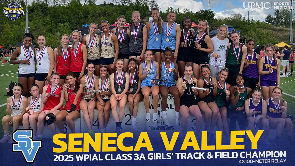 𝟐𝟎𝟐𝟓 𝐖𝐏𝐈𝐀𝐋/<a href="/UPMCSportsMed/">UPMC Sports Medicine</a> 𝐂𝐥𝐚𝐬𝐬 𝟑𝐀 𝐆𝐢𝐫𝐥𝐬' 𝐓𝐫𝐚𝐜𝐤 &amp; 𝐅𝐢𝐞𝐥𝐝 𝐂𝐡𝐚𝐦𝐩𝐢𝐨𝐧 - 𝟒𝐱𝟏𝟎𝟎-𝐌𝐞𝐭𝐞𝐫 𝐑𝐞𝐥𝐚𝐲

🥇 <a href="/SV_Sports/">Seneca Valley Sports</a> - 48.73
🥈 <a href="/WestASports/">West A Athletics</a> - 48.84
🥉 <a href="/USCSchools/">Upper St. Clair School District</a> - 48.85

#WPIAL | 🏃‍♀️🏆