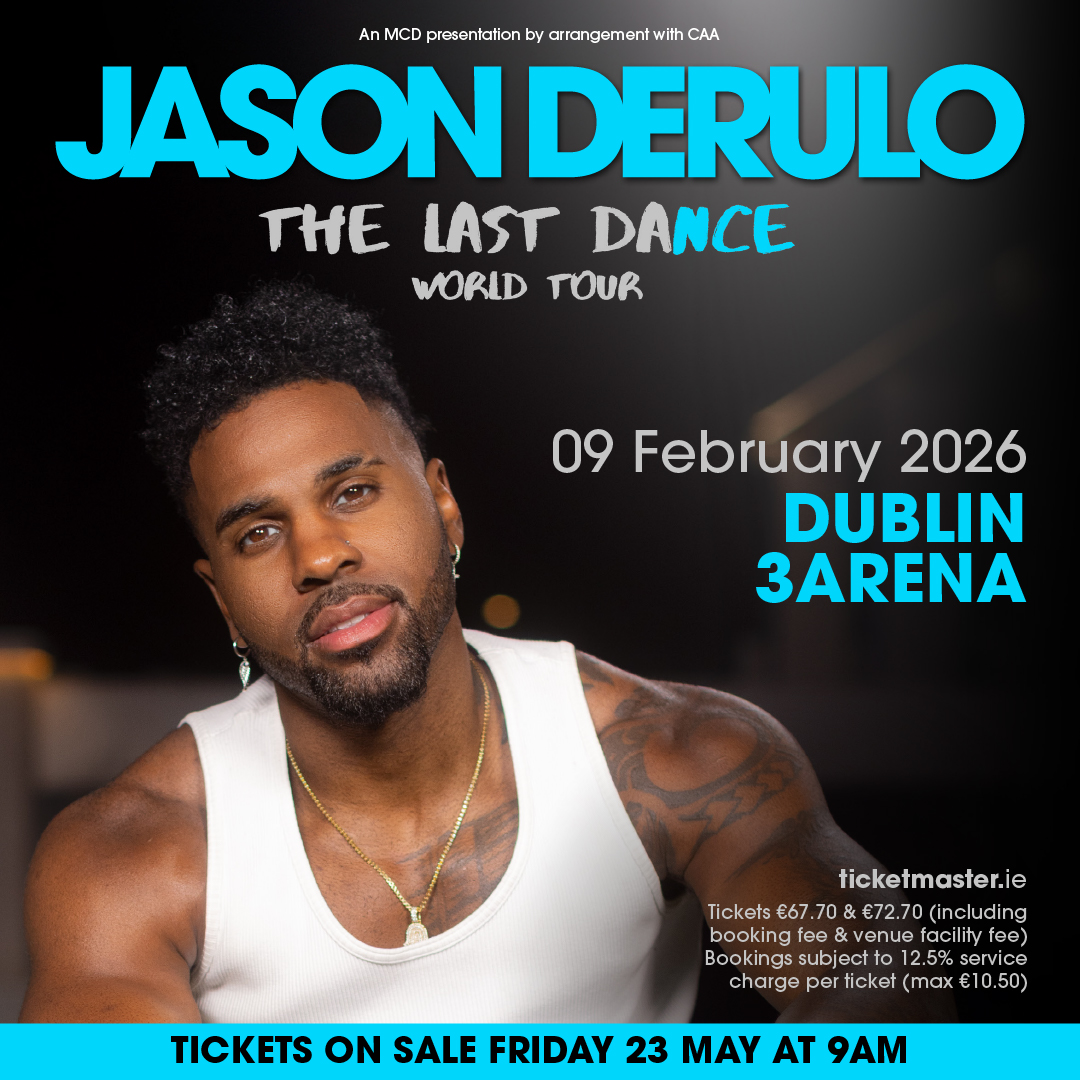 🌟 Just Announced!

Global pop and R&amp;B superstar Jason Derulo brings The Last Dance World Tour to #3Arena on Monday, 09 February 2026.

🎫 Three+ Presale - Wednesday, 21 May at 9am
🎟️ General sale - Friday, 23 May at 9am