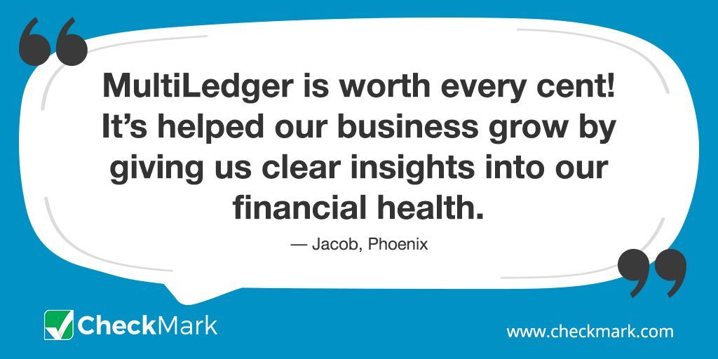 CheckMark_Inc's tweet image. Hear it from Jacob! Discover why business owners like Jacob trust CheckMark MultiLedger for their accounting needs. Learn More: checkmark.com/multiledger
#CustomerReview #AccountingSoftware #MultiLedger