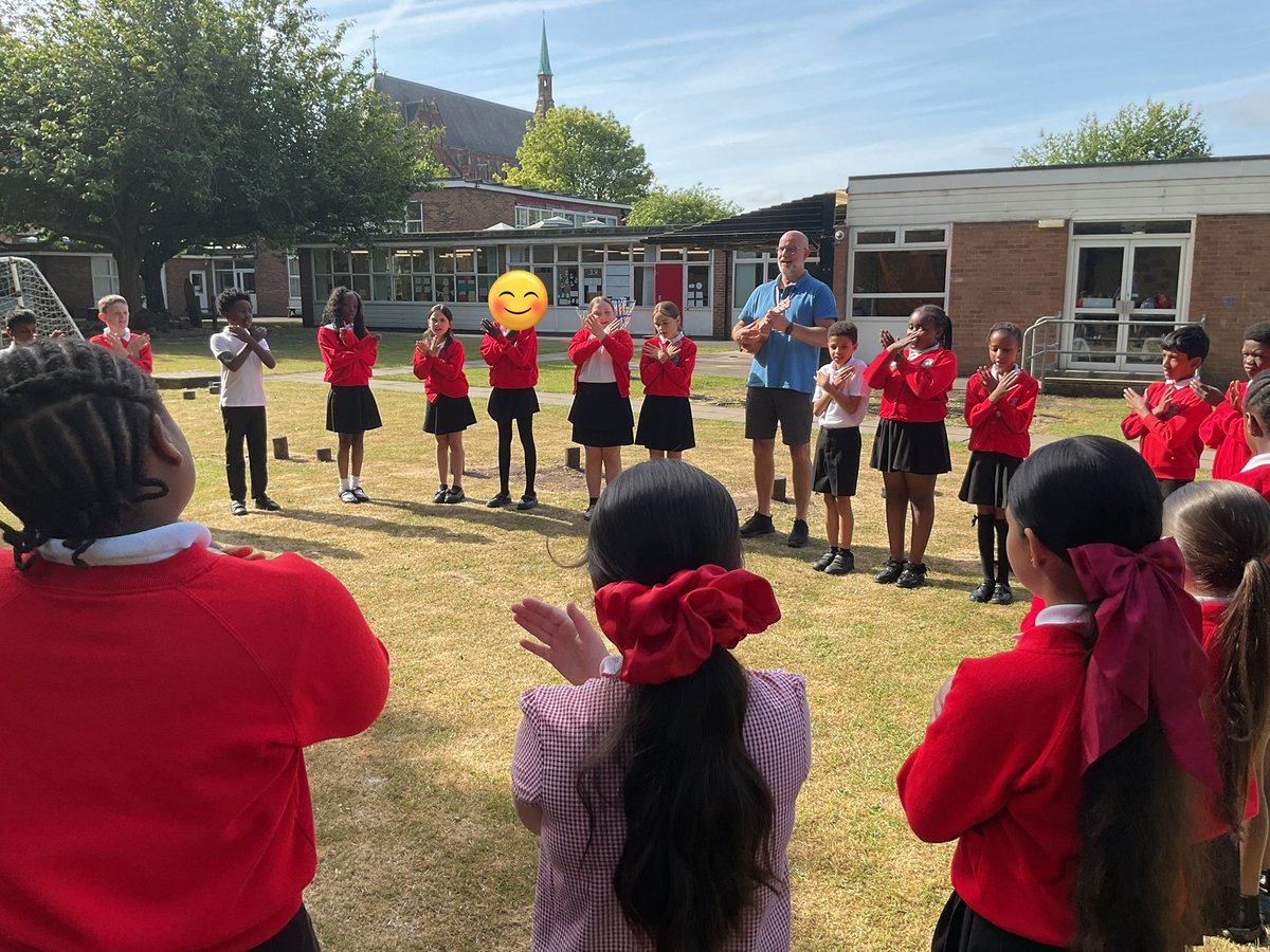 stfrancisgorton's tweet photo. Year 5 enjoyed their music lesson outside this week 🎶🎵 https://t.co/FaJS6Yr5t7