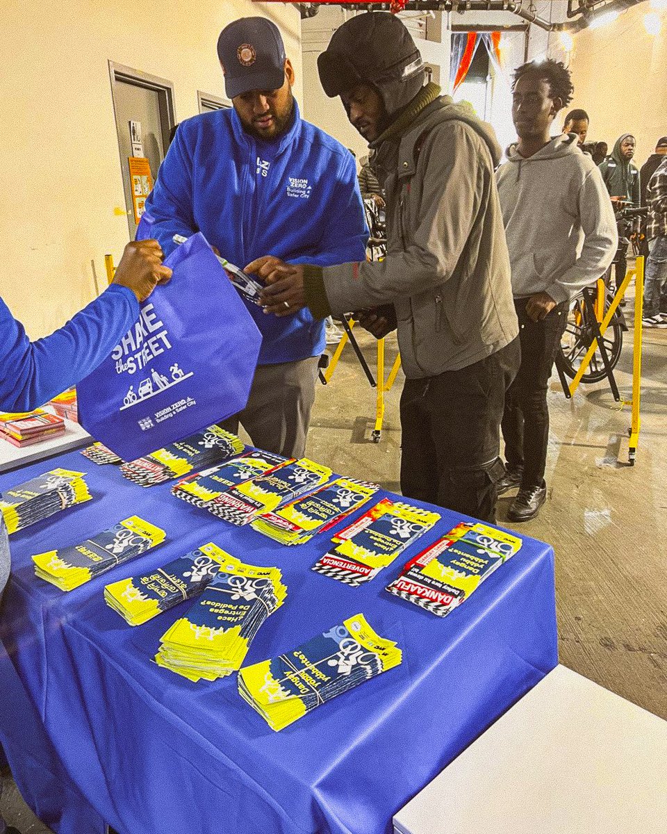 RideJOCO's tweet photo. Big thanks to @nyc_dot for teaming up with us at one of our JOCO concierges! 
Safety is at the core of everything we do, and this event was all about equipping riders with the tools and knowledge to stay protected on the road. 🚲💙
We shared essential riding tips and pizza! 🍕✅ https://t.co/30wPfiGPFK