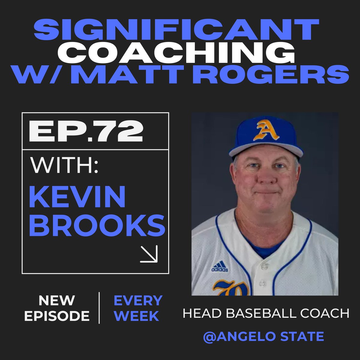 Coach Matt Rogers (@recruitcoach4u) on Twitter photo 📢New Episode!
800+ wins. 7 CWS trips. 1 National Title.
But Coach Kevin Brooks is still grounded, humble, & fiercely competitive.
Hear why “Don’t mess with happy” guides one of DII baseball’s legends.
🎧 Listen now: coachmattrogers.com/podcast #SignificantCoaching <a href="/RamsASUbaseball/">Angelo State Rams Baseball</a> 📢New Episode!
800+ wins. 7 CWS trips. 1 National Title.
But Coach Kevin Brooks is still grounded, humble, & fiercely competitive.
Hear why “Don’t mess with happy” guides one of DII baseball’s legends.
🎧 Listen now: coachmattrogers.com/podcast #SignificantCoaching <a href="/RamsASUbaseball/">Angelo State Rams Baseball</a>