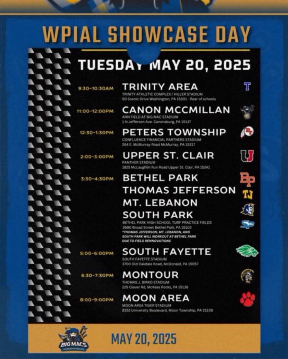 Ethan Campoli (@ethan_campoli) on Twitter photo Looking forward to Tuesday's WPIAL showcase day at our stadium. If any coaches will be in the area, please come by from 11am -12pm to see me work out with my teammates! <a href="/BigMacsFootball/">CANON-MCMILLAN FOOTBALL</a> <a href="/The_Sports_Muse/">Coach Brumley</a> <a href="/wpialsportsnews/">WPIAL Sportsmen</a> <a href="/WPIAL_Insider/">WPIAL Insider</a> <a href="/PA_TodaySports/">PA Today</a> <a href="/CMFAA10/">Canon-McMillan Football Alumni Association</a> <a href="/CMSportsk12/">CM Sports</a> Looking forward to Tuesday's WPIAL showcase day at our stadium. If any coaches will be in the area, please come by from 11am -12pm to see me work out with my teammates! <a href="/BigMacsFootball/">CANON-MCMILLAN FOOTBALL</a> <a href="/The_Sports_Muse/">Coach Brumley</a> <a href="/wpialsportsnews/">WPIAL Sportsmen</a> <a href="/WPIAL_Insider/">WPIAL Insider</a> <a href="/PA_TodaySports/">PA Today</a> <a href="/CMFAA10/">Canon-McMillan Football Alumni Association</a> <a href="/CMSportsk12/">CM Sports</a>