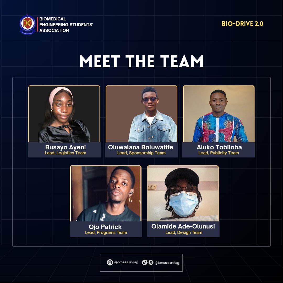 bmesa_unilag's tweet photo. Meet the incredible team working behind the scenes to bring #Biodrive 2.0 to life 👨🏾💻🔥🤌🏾 https://t.co/LXL1YQZsgp
