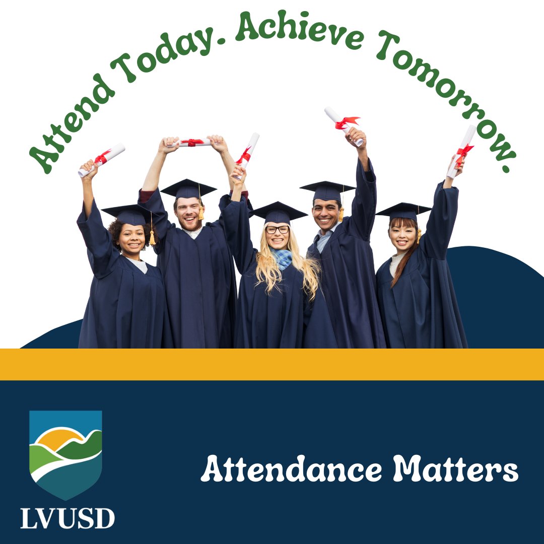🎓 Finish Strong: Attend Today, Achieve Tomorrow! 
As we near the end of the school year, every moment matters more than ever.  Let's stay focused, stay present, and make the most of every opportunity to learn and grow!