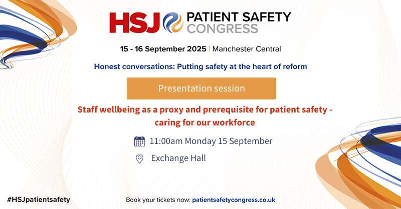 Patient Safety Congress & Awards (@hsjptsafety) on Twitter photo Join <a href="/kellyMcgovern21/">kelly McGovern</a>, Jess Peck <a href="/NHSEngland/">NHS England</a> & Dr Janet Balabanovic <a href="/uclh/">UCLH</a> at #HSJpatientsafety this September, to explore how compassion, digital transformation & community care can empower staff and drive safer outcomes.
Find out more 👉shorturl.at/bOFhE Join <a href="/kellyMcgovern21/">kelly McGovern</a>, Jess Peck <a href="/NHSEngland/">NHS England</a> & Dr Janet Balabanovic <a href="/uclh/">UCLH</a> at #HSJpatientsafety this September, to explore how compassion, digital transformation & community care can empower staff and drive safer outcomes.
Find out more 👉shorturl.at/bOFhE