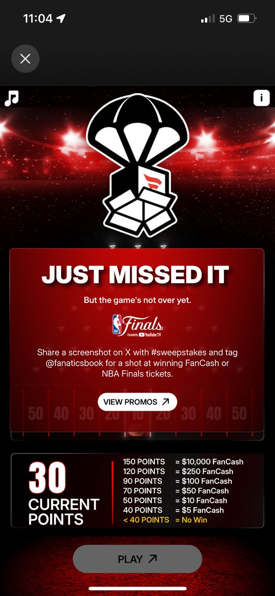 #sweepstakes  we try again next week <a href="/FanaticsBook/">Fanatics Sportsbook</a>